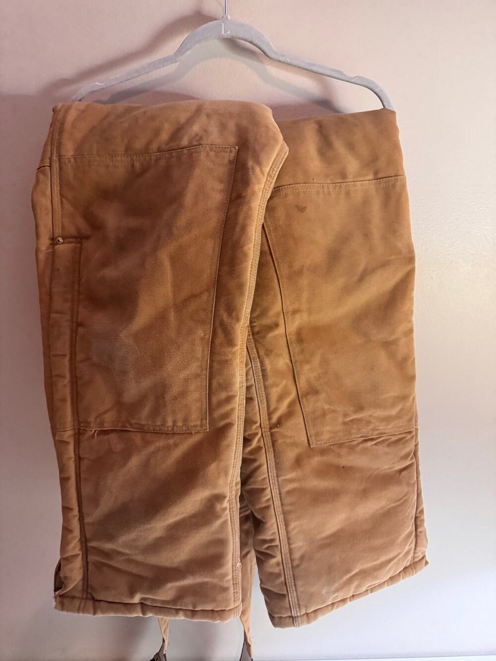 Carhartt Brown Insulated Bib Overalls Men’s Size 30 Duck Canvas Workwear